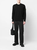 Stone Island Pull Col Rond Noir