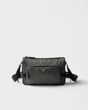 Sac de taille moyenne porté épaule en Re-Nylon et cuir Saffiano
