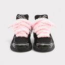 GEL-1130 Black Pure Silver - Fluffy Laces Pink