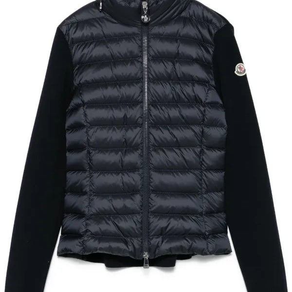 Moncler Cardigan Zippé à Design Matelassé