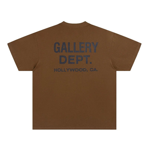 T-Shirt Gallery Dept. Marron Foncé Et Noir