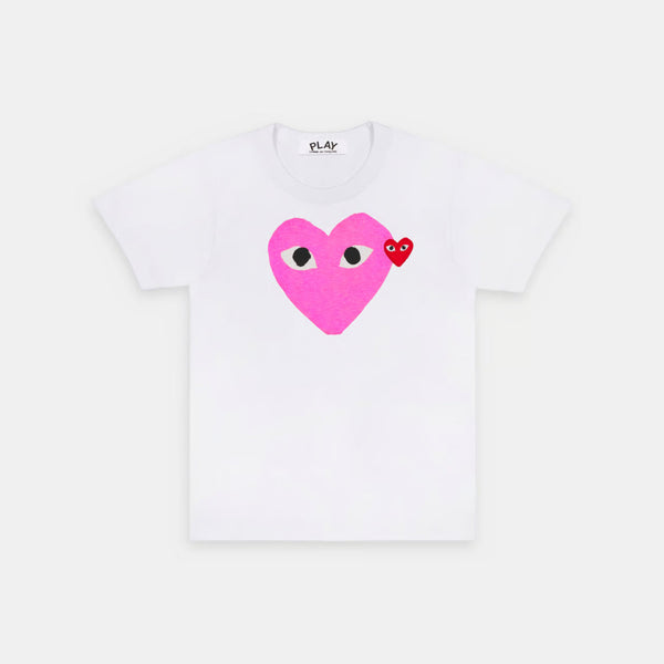 T-Shirt CDG Blanc Et Rose